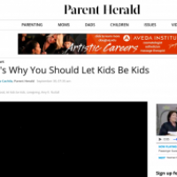 Screenshot of website for Parent Herald story